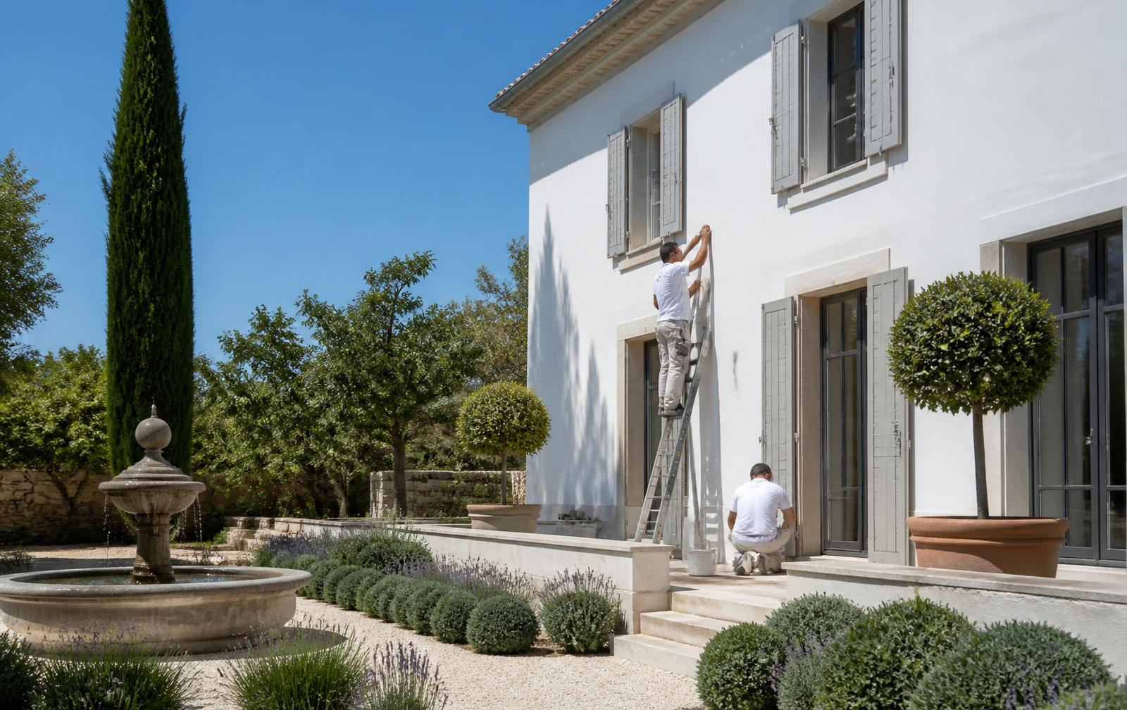 Chantier Atelier des Métiers : Façade, accès & jardin